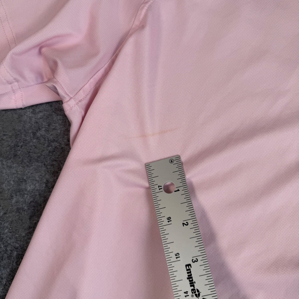 Johnnie-O Polo Mens Large Pink Performance Short Sleeve Golf Performance Stretch - Picture 2 of 8